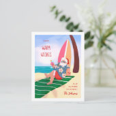 Kerstmis in de zomervakantie feestdagenkaart (Staand voorkant)