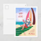 Kerstmis in de zomervakantie feestdagenkaart (Voorkant / Achterkant)