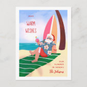 Kerstmis in de zomervakantie feestdagenkaart (Voorkant)