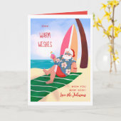 Kerstmis in de zomervakantie kaart (Gele Bloem)