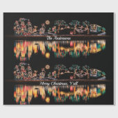 Kerstmis in de Zuid-Waterreflectie  Cadeaupapier (Vlak)