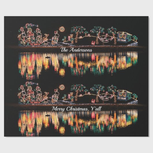 Kerstmis in de Zuid-Waterreflectie  Cadeaupapier (Vlak)