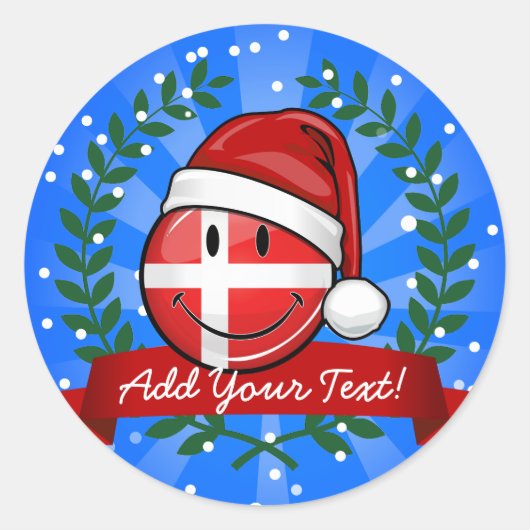 Kerstmis in Denemarken | Ronde Sticker (Voorkant)