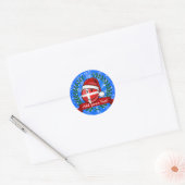 Kerstmis in Denemarken | Ronde Sticker (Envelop)