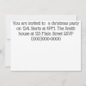 Kerstmis in discostijl kaart (Achterkant)