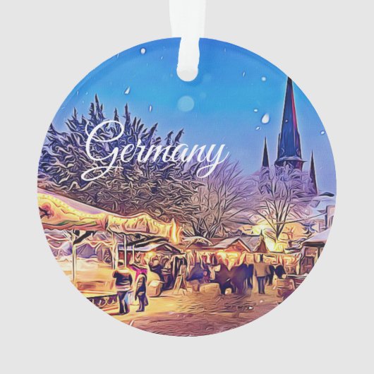 Kerstmis in Duitsland Keepsake Souvenir Ornament (achterkant)