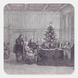 Kerstmis in Duitsland Vierkante Sticker