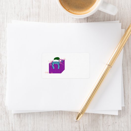 Kerstmis in een doos etiket (Insitu)