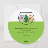 Kerstmis in een Kaart van de Vissenkast (Achterkant)