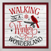 Kerstmis in een Poster van het winterWonderland W (Voorkant)