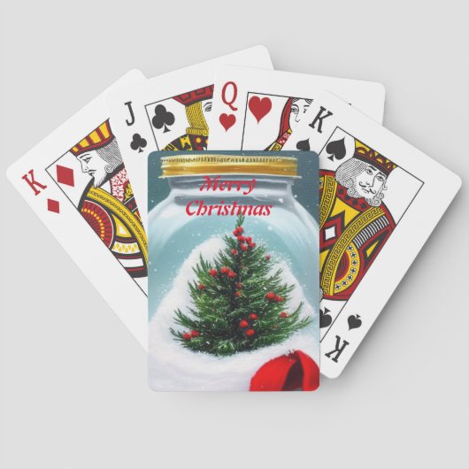 Kerstmis in een pot. pokerkaarten (Achterkant)