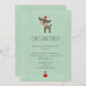 Kerstmis in een Rode Kerstfeestdag Kaart (Voorkant / Achterkant)