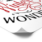 Kerstmis in een winterland poster (Hoek)