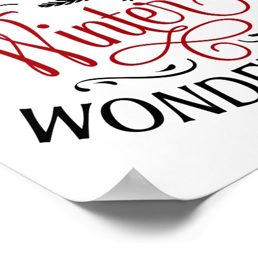 Kerstmis in een winterland poster (Hoek)