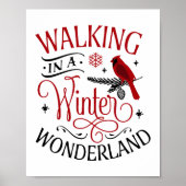 Kerstmis in een winterland poster (Voorkant)