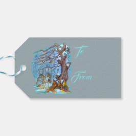 Kerstmis in Elf Hall Cadeaulabel