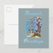 Kerstmis in Elf Hall Feestdagenkaart (Voorkant / Achterkant)