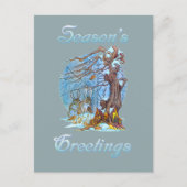 Kerstmis in Elf Hall Feestdagenkaart (Voorkant)