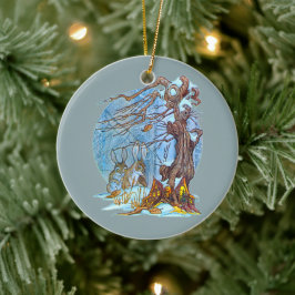 Kerstmis in Elf Hall Keramisch Ornament