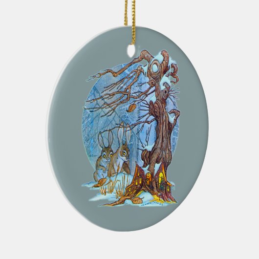 Kerstmis in Elf Hall Keramisch Ornament (Rechts)