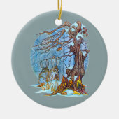 Kerstmis in Elf Hall Keramisch Ornament (Voorkant)