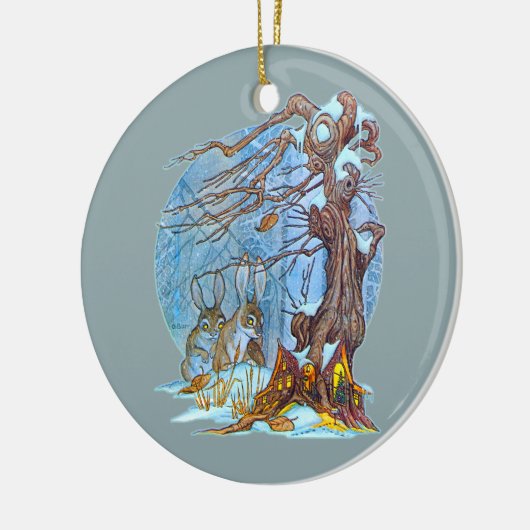 Kerstmis in Elf Hall Keramisch Ornament (Links)