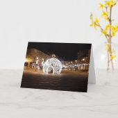 Kerstmis in Esztergom Hongarije blanco kaart (Gele Bloem)