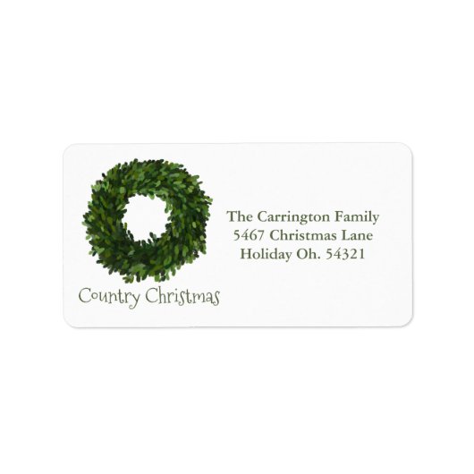 Kerstmis in feestdagen etiket (Voorkant)