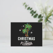 Kerstmis in Florida decimeert de palmboomfamilie v Briefkaart (Staand voorkant)