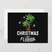 Kerstmis in Florida decimeert de palmboomfamilie v Briefkaart (Voorkant / Achterkant)