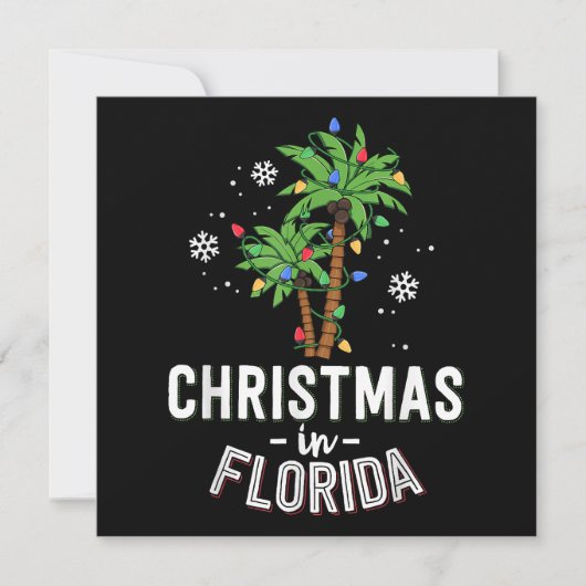 Kerstmis in Florida decimeert de palmboomfamilie v Save The Date (Voorkant)