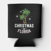 Kerstmis in Florida dek de palmbomen familie Blikjeskoeler (Voorkant)
