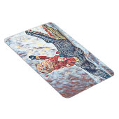 Kerstmis in Florida Santa Claus rijden Alligator Magneet (Rechterzijde)