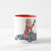 Kerstmis in Florida Santa Claus rijden Alligator Mok (Midden)