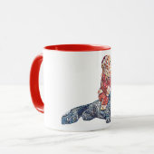 Kerstmis in Florida Santa Claus rijden Alligator Mok (Voorkant links)