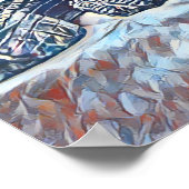 Kerstmis in Florida Santa Claus rijden Alligator Poster (Hoek)