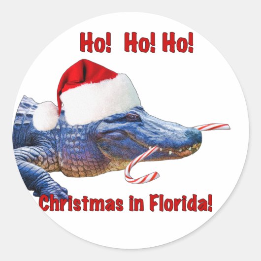 Kerstmis in Florida Sticker (Voorkant)