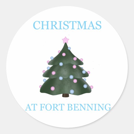 Kerstmis in Fort Benning 9 Ronde Sticker (Voorkant)