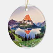 Kerstmis in Glacier Park Keramisch Ornament (Links)
