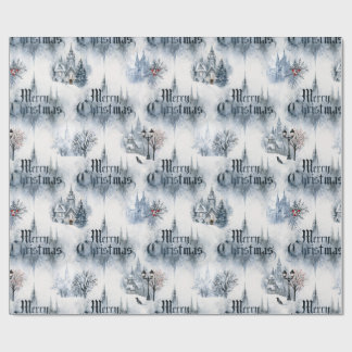Kerstmis in gotische stijl cadeaupapier