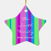 Kerstmis in groen en paars keramisch ornament (Achterkant)