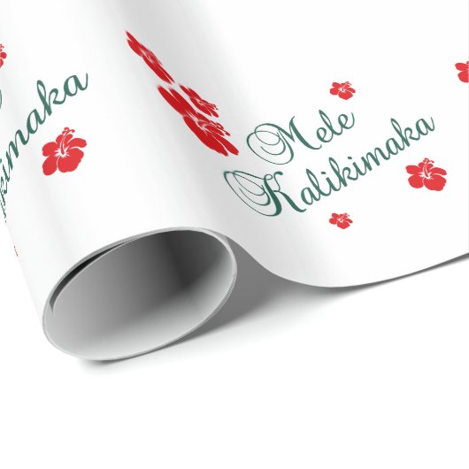 Kerstmis in Hawaii Cadeaupapier (Rol Hoek)