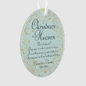 Kerstmis in Heaven Gold Memorial Foto Ornament (voorkant)