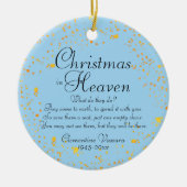 Kerstmis in Heaven Gold Splatter Memorial Keramisch Ornament (Voorkant)