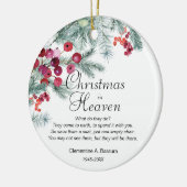 Kerstmis in Heaven Memorial Foto Keramisch Ornament (Links)