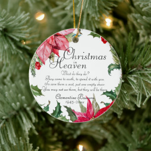 Kerstmis in Heaven Memorial Foto Keramisch Ornament
