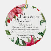 Kerstmis in Heaven Memorial Foto Keramisch Ornament (Voorkant)