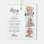 Kerstmis in hemelsnaam Geheugen 3 Foto Memorial Keramisch Ornament (Links)