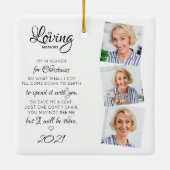 Kerstmis in hemelsnaam Geheugen 3 Foto Memorial Keramisch Ornament (Achterkant)