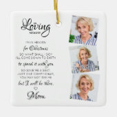 Kerstmis in hemelsnaam Geheugen 3 Foto Memorial Keramisch Ornament (Voorkant)